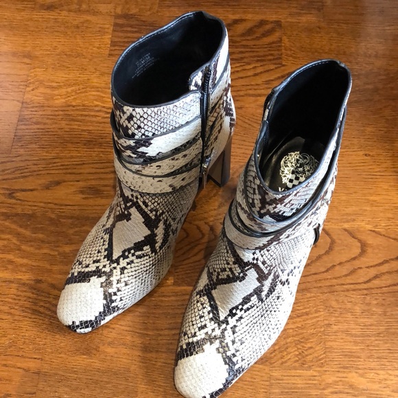 Vince Camuto Snake Heeled Boots - Picture 2 of 8
